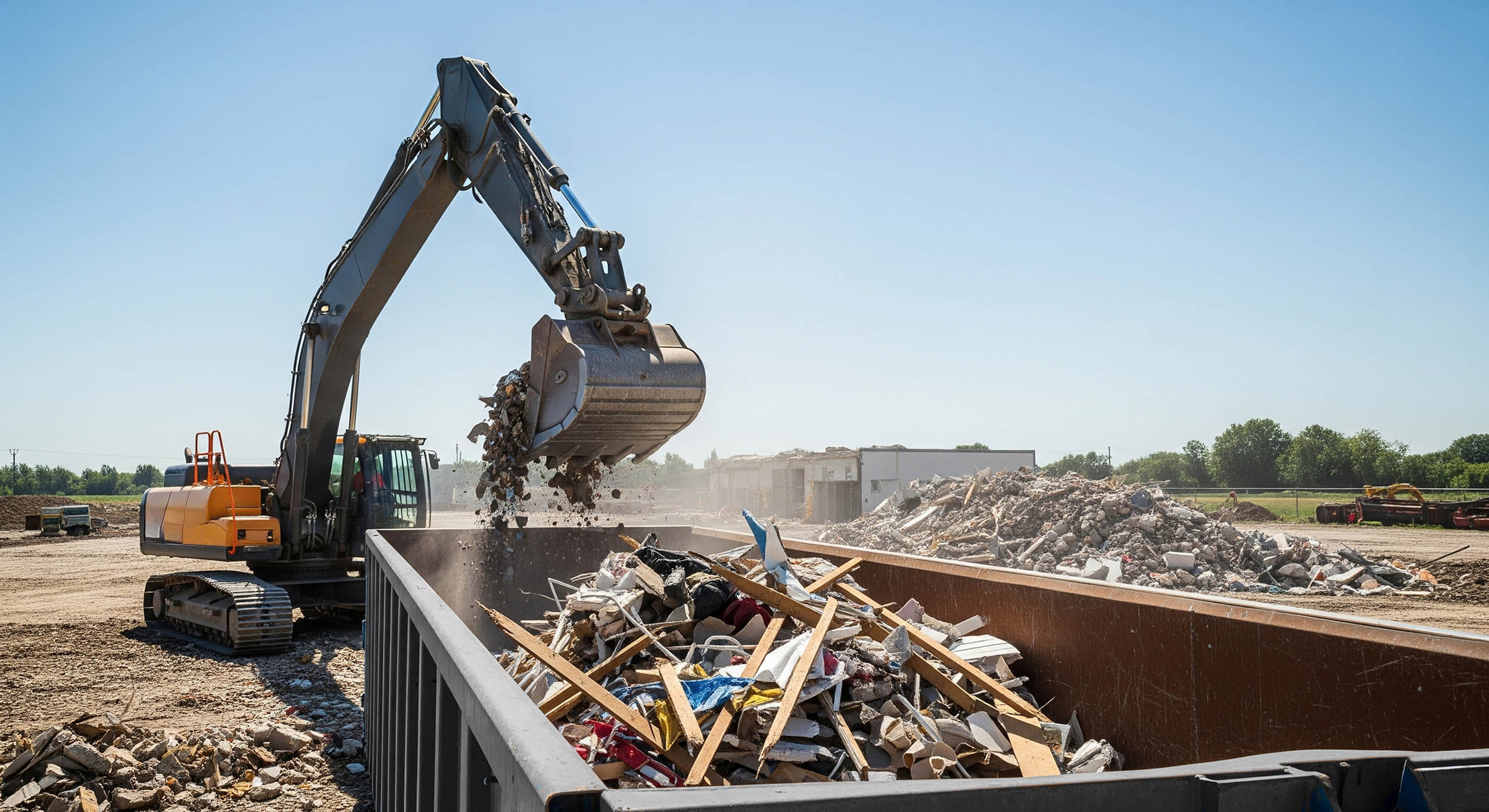 dumpsters for large projects with EAI Rolloff