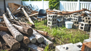 yard waste into an EAI Rolloff dumpster